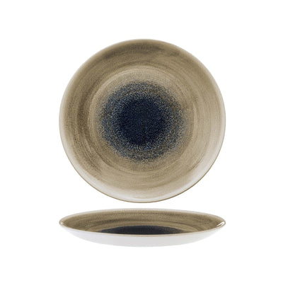 Churchill Stonecast Aqueous Marrone Piatto Frutta in Ceramica Ø 21,7 cm 12 Pezzi