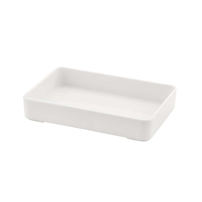 Vassoio Rettangolare in PBT Bianco 22x15 cm H 4 cm 12 Pezzi