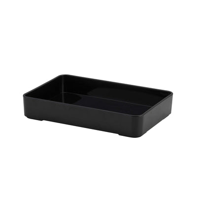 Vassoio Rettangolare in PBT Nero 22x15 cm H 4 cm 12 Pezzi
