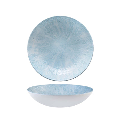 Churchill Studio Prints Stone Aquamarine Piatto Fondo in Ceramica Ø 18,2 cm 12 Pezzi