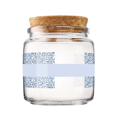 Bormioli Rocco Giara Barattolo Azzurro con Tappo in Sughero 750 g 6 Pezzi