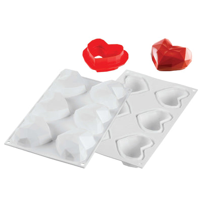 Stampo in Silicone Amore Origami con Tagliapasta 6 Forme 15x13,5 cm