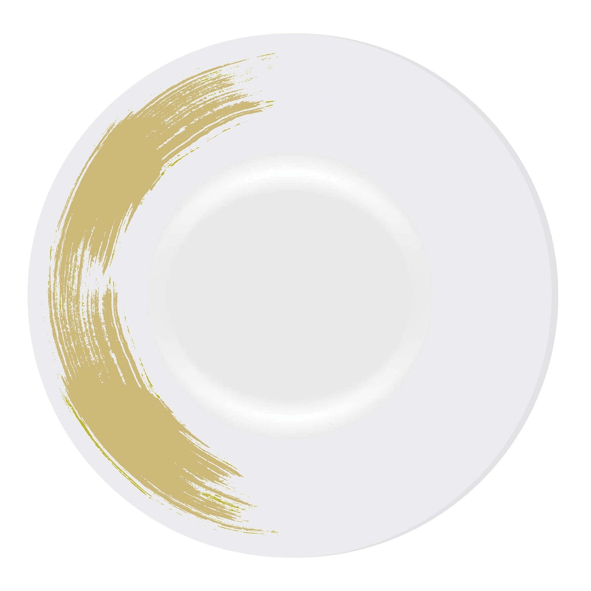 Vista Alegre Domo Gold Piatto Piano con Pennellata 32,7 cm 4 Pezzi