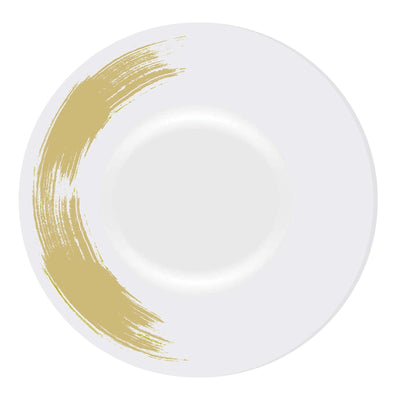 Vista Alegre Domo Gold Piatto Piano con Pennellata 32,7 cm 4 Pezzi