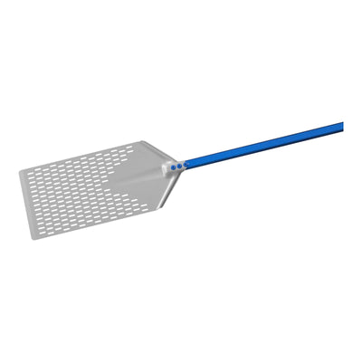 Pala Pinsa Romana in Alluminio Rettangolare Forata 40x23 cm Manico 60 cm