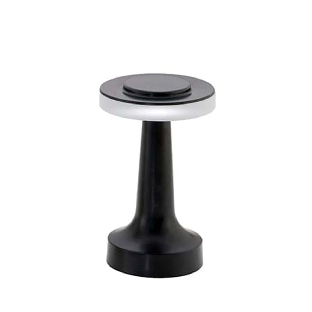 Lampada LED da Tavolo Disco Ricaricabile Touch Nera Luce Regolabile