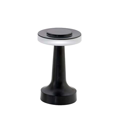 Lampada LED da Tavolo Disco Ricaricabile Touch Nera Luce Regolabile
