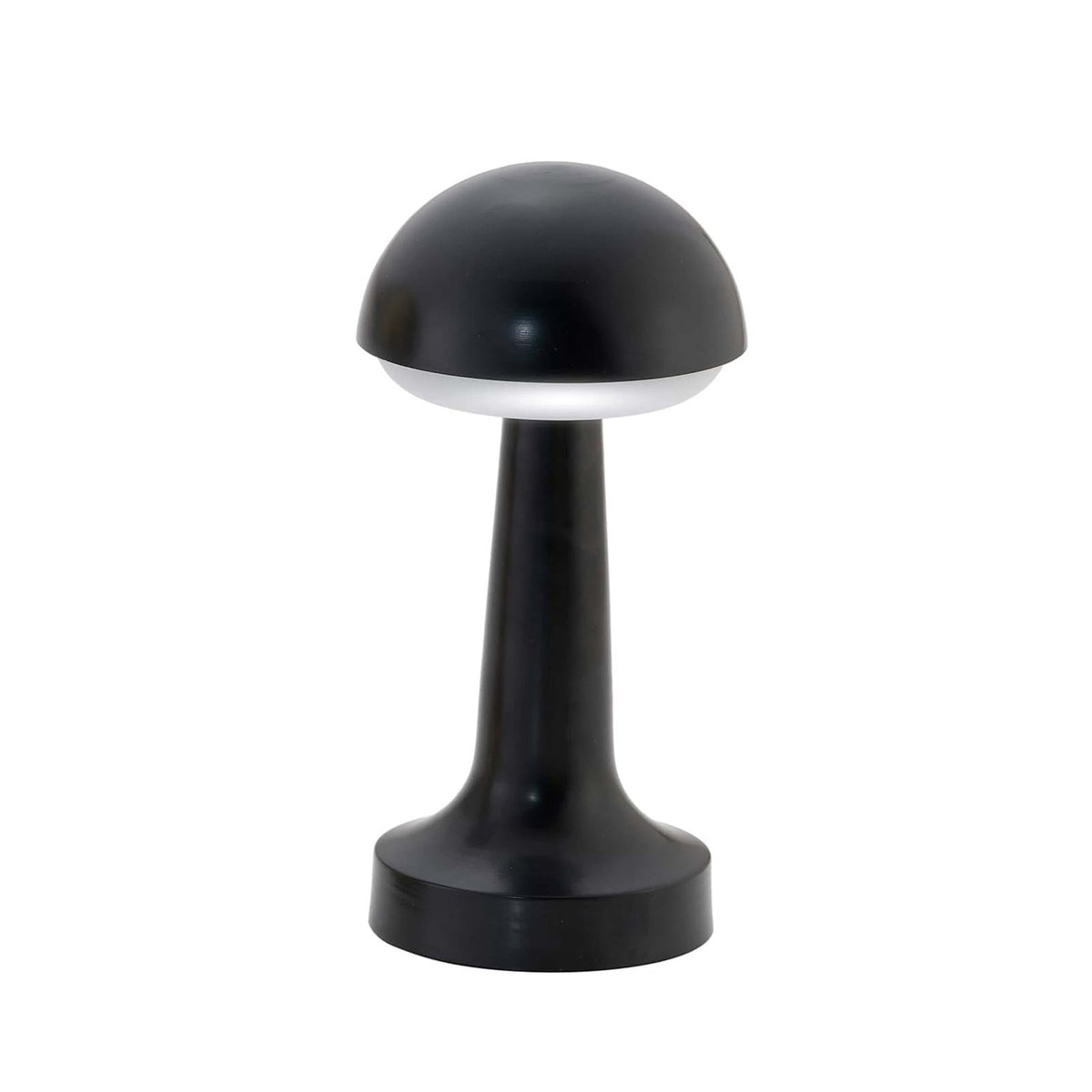Lampada LED da Tavolo Semisfera Ricaricabile Touch Nera Luce Regolabile