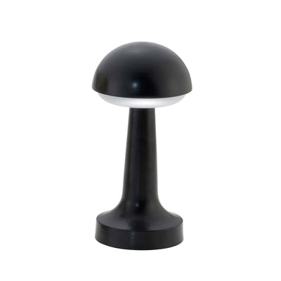 Lampada LED da Tavolo Semisfera Ricaricabile Touch Nera Luce Regolabile