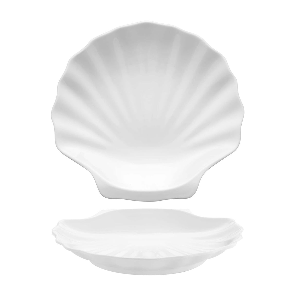 Coppa Conchiglia in Melamina Bianca 33x31 cm