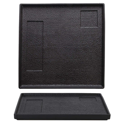 Etna Vassoio Quadrato Nero in Porcellana con 2 Inserti 30x30 cm