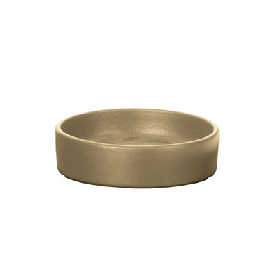 Etna Gold Matt Coppetta Tonda in Porcellana Ø 12 cm H 3,2 cm 4 Pezzi