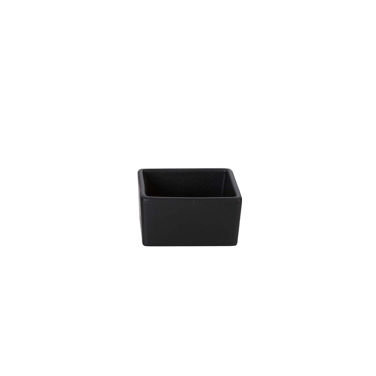 Etna Coppetta Quadrata Nera in Porcellana 6x6 cm H 3,2 cm 6 Pezzi
