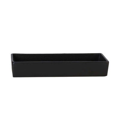 Etna Coppetta Rettangolare Nera in Porcellana 18x6 cm H 3,2 cm 4 Pezzi