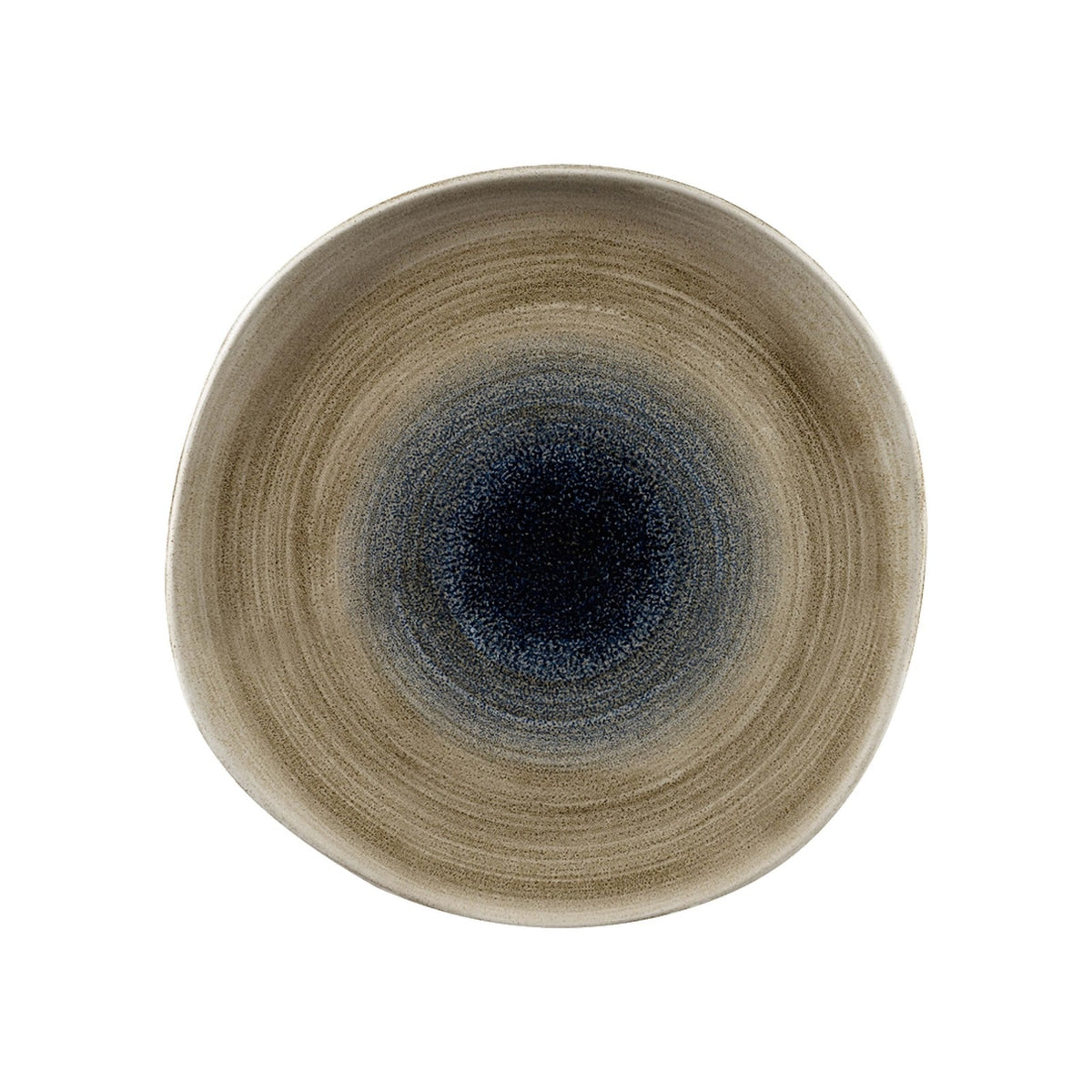 Churchill Stonecast Aqueous Marrone Piatto Piano Organic in Ceramica Ø 26,4 cm 12 Pezzi