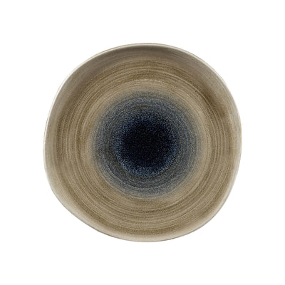 Churchill Stonecast Aqueous Marrone Piatto Piano Organic in Ceramica Ø 26,4 cm 12 Pezzi