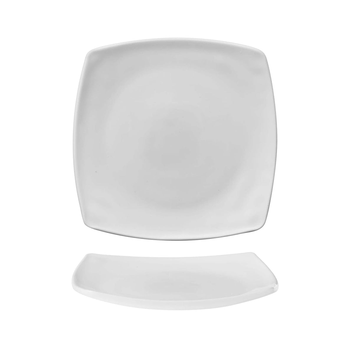 Bormioli Rocco Eclissi Bianco Piatto Frutta Quadrato in Vetro 17,6x17,6 cm 12 Pezzi