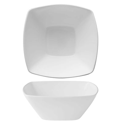 Bormioli Rocco Eclissi Bianco Insalatiera Quadrata in Vetro 22,4x22,4 cm 6 Pezzi