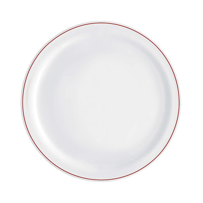 Careware Sicura Infinito Piatto Piano Vetro Decorato Rosso Ø 25,5 cm 6 Pezzi