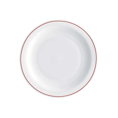 Careware Sicura Infinito Piatto Frutta Vetro Decorato Rosso Ø 19,5 cm 6 Pezzi
