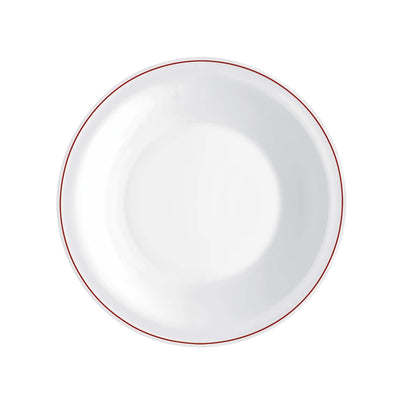Careware Sicura Infinito Piatto Fondo Vetro Decorato Rosso Ø 22,6 cm 6 Pezzi
