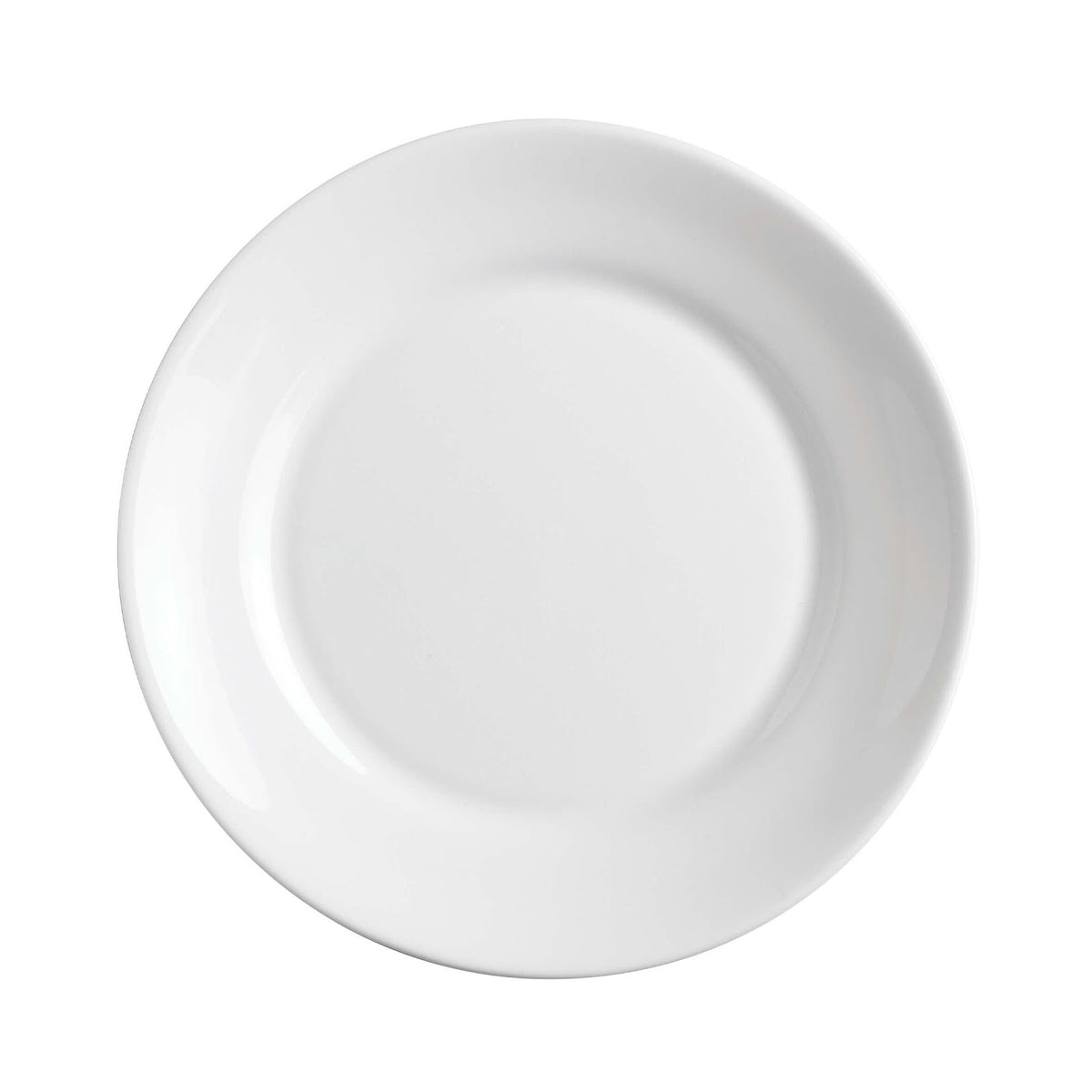 Careware Universal Piatto Piano Vetro Bianco Ø 25,5 cm 6 Pezzi