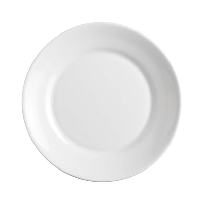 Careware Universal Piatto Piano Vetro Bianco Ø 25,5 cm 6 Pezzi