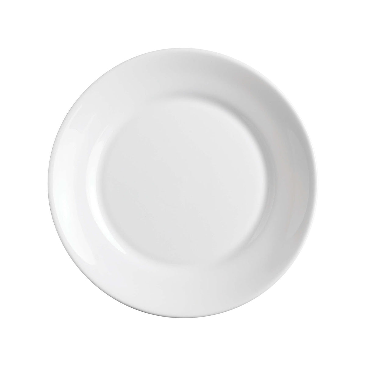 Careware Universal Piatto Piano Vetro Bianco Ø 23,5 cm 6 Pezzi