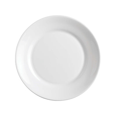 Careware Universal Piatto Piano Vetro Bianco Ø 23,5 cm 6 Pezzi
