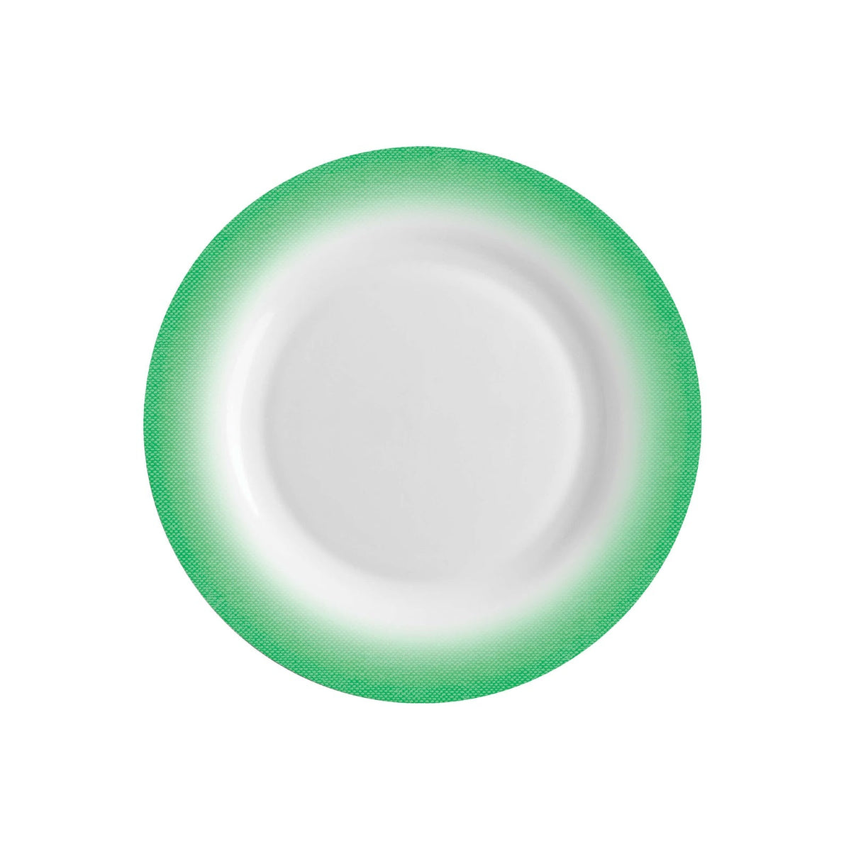 Careware Universal Cromia Piatto Frutta Vetro Decorato Verde Ø 19,5 cm 6 Pezzi