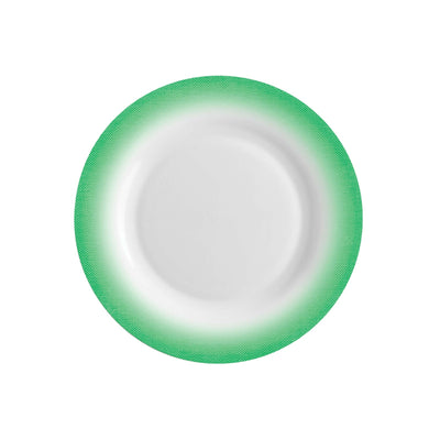 Careware Universal Cromia Piatto Frutta Vetro Decorato Verde Ø 19,5 cm 6 Pezzi