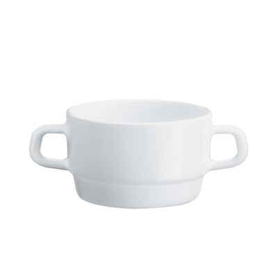 Careware Tazza Brodo Impilabile in Vetro Bianco 32 cl 12 Pezzi