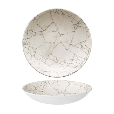 Churchill Studio Prints Kintsugi Grigio Agata Piatto Fondo 24,8 cm 12 Pezzi