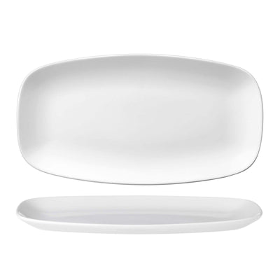 Churchill Vellum Vassoio Rettangolare Ceramica Bianca 35,5x18,9 cm 6 Pezzi
