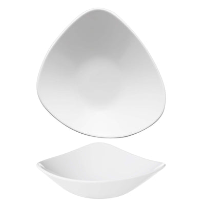 Churchill Vellum Piatto Fondo Triangolare Ceramica Bianca 23,5 cm 12 Pezzi