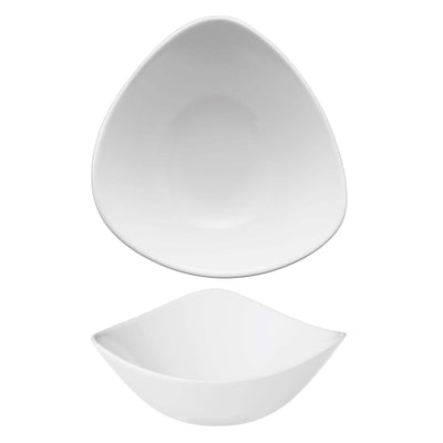 Churchill Vellum Piatto Fondo Triangolare Ceramica Bianca 18,5 cm 12 Pezzi