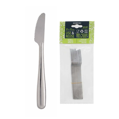 Pinti Use and Reuse Coltello Tavola Inox Riutilizzabile 50 Pezzi