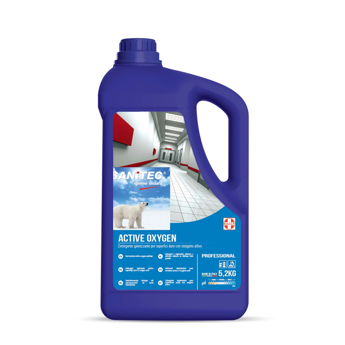 Active Oxygen Detergente Igienizzante con Ossigeno Attivo 5 Litri 2 Pezzi