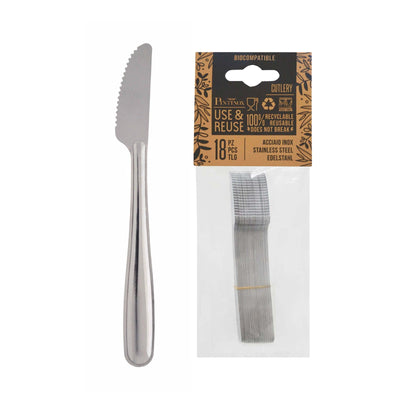 Pinti Use&Reuse Coltello Tavola in Acciaio Inox Confezione 18 Pezzi