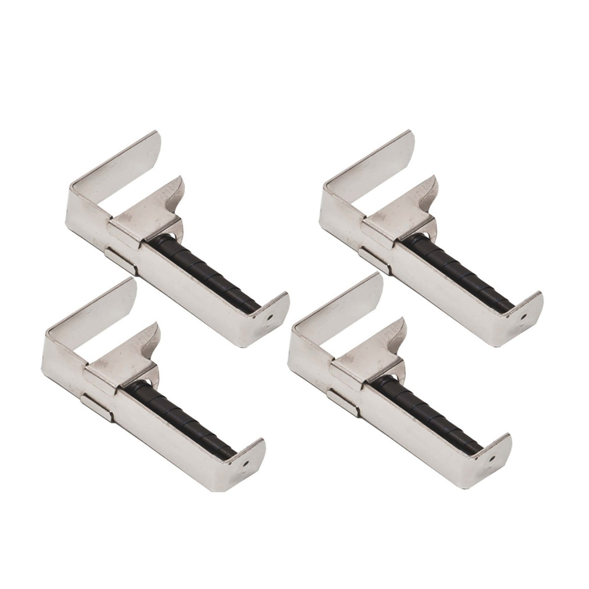 Fermatovaglia a Molla in Acciaio Inox Nichelato Confezione da 4 Pezzi