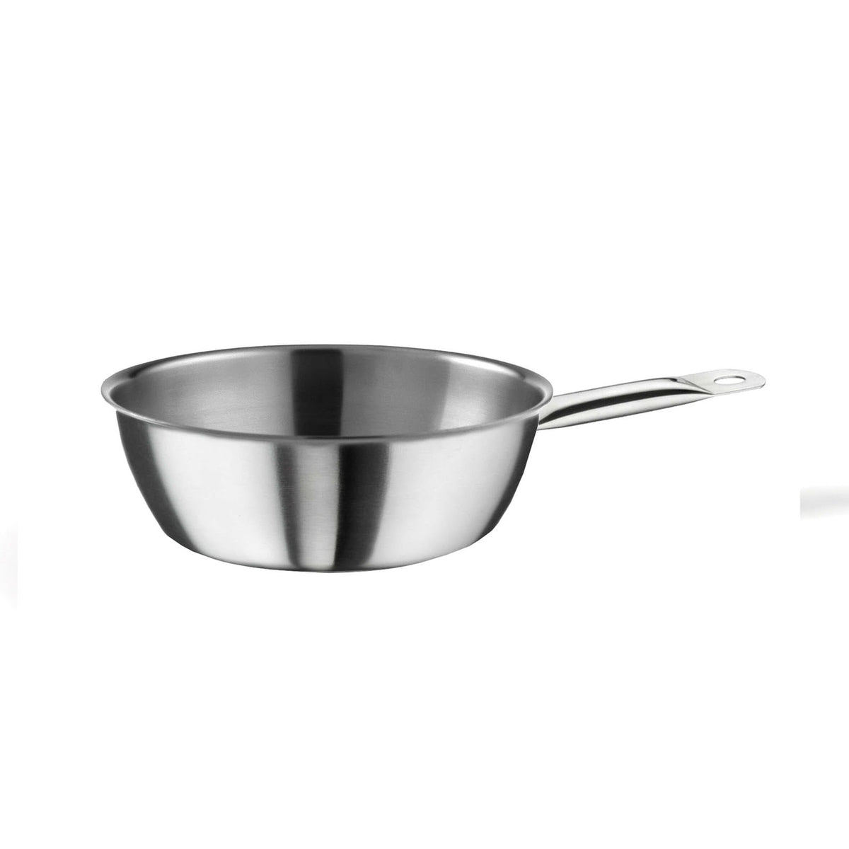 Pinti 3 Layers Casseruola Conica in Acciaio Inox 18/10 Trimetallo Induzione Ø 16 cm