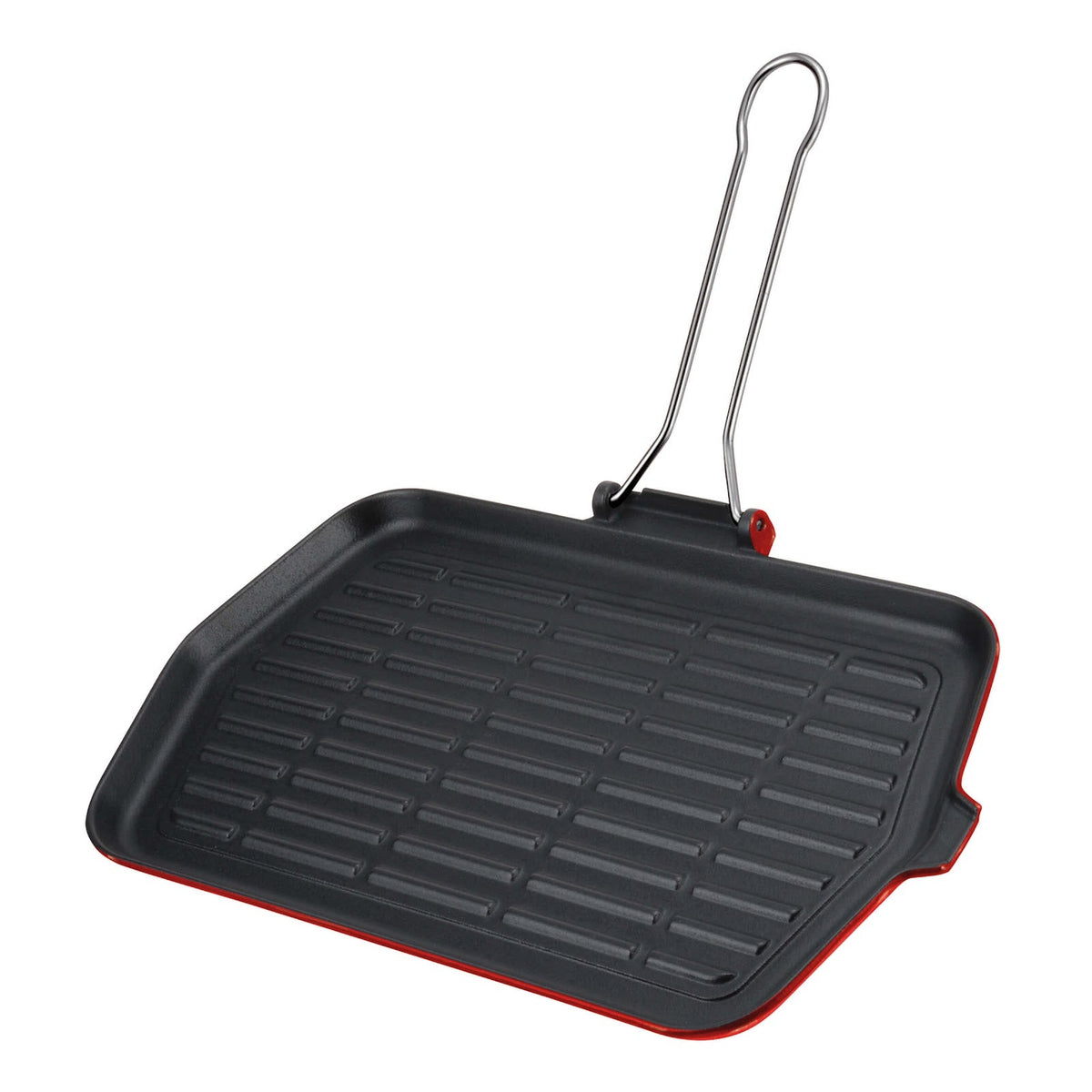 ILSA Bistecchiera in Ghisa Smaltata con Manico Pieghevole per Induzione 36x23 cm