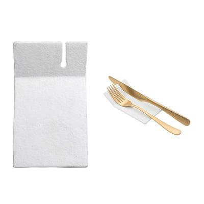 Poggiaposate Angolo in Vetro Lavorato a Mano Bianco 13x7,5 cm 6 Pezzi