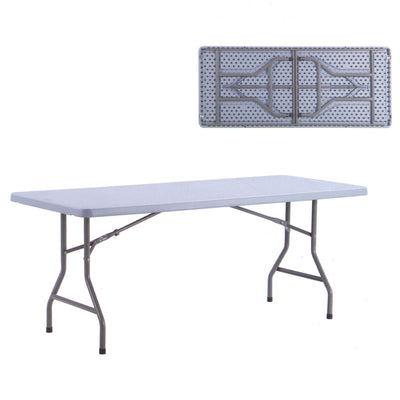 Tavolo Catering Rettangolare con Gambe Pieghevoli 200x90 cm H74