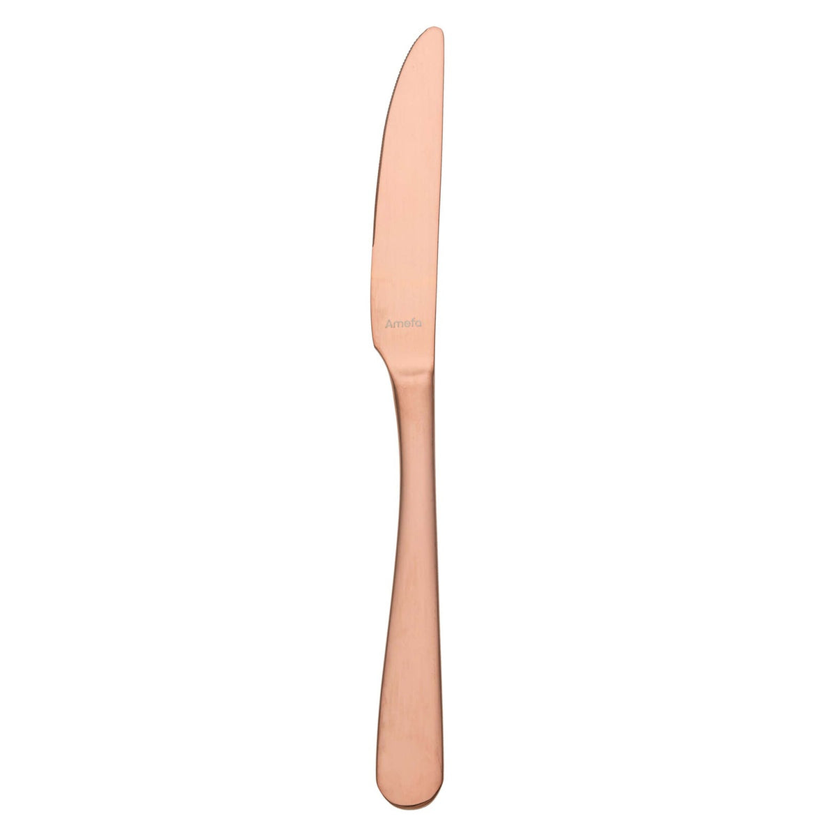 Amefa Austin Coltello da Tavola Manico Pieno PVD Rame Satinato Confezione 12 Pezzi