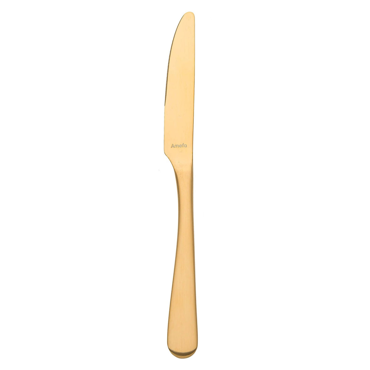 Amefa Austin Coltello da Tavola Manico Pieno PVD Oro Satinato Confezione 12 Pezzi