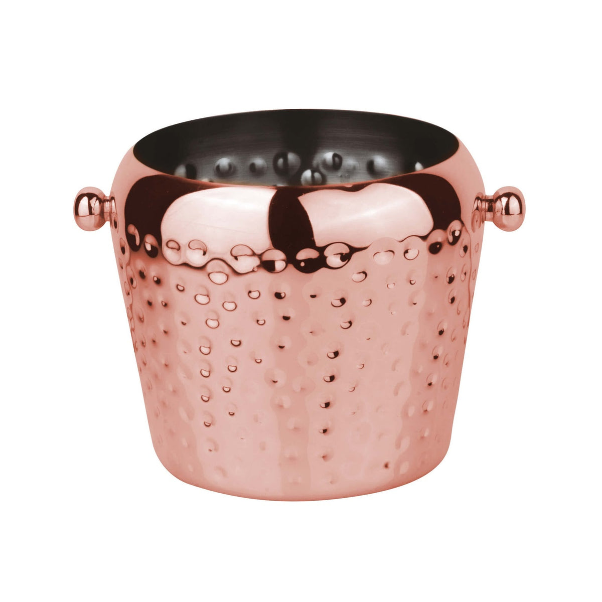 Paderno Secchiello Ghiaccio Placcato Rame Martellato 2 Litri 15 cm H 14