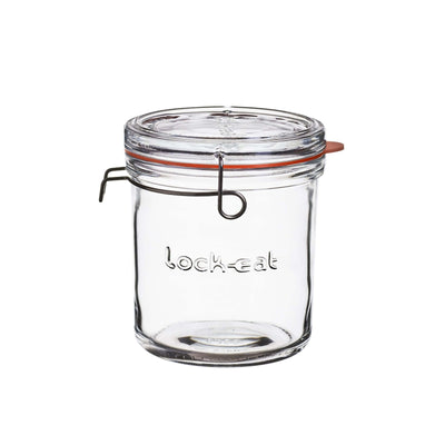 Bormioli Luigi Lock-Eat Barattolo Vetro con Tappo e Guarnizione 75 cl 6 Pezzi