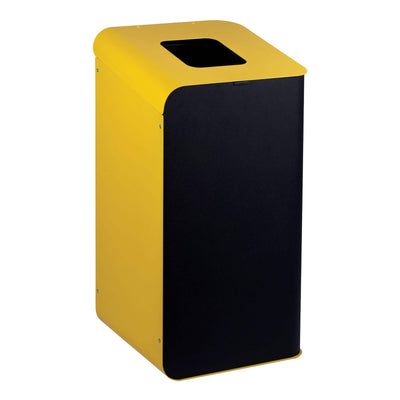 Gettacarte Nero e Giallo con Reggisacco 80 Litri 42,6x39 cm H 78