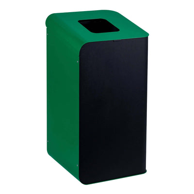 Gettacarte Nero e Verde con Reggisacco 80 Litri 42,6x39 cm H 78 cm